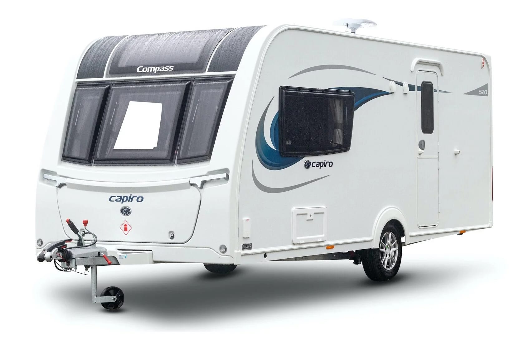 Touring caravan prepared for mobile caravan servicing by AIVA Habitation across Bedfordshire, Hertfordshire and Buckinghamshire